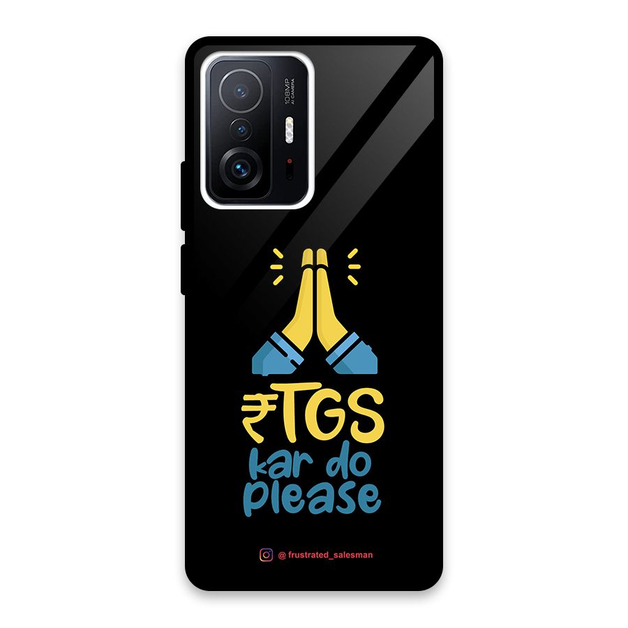 RTGS Kar Do Please Black Glass Back Case for Xiaomi 11T Pro