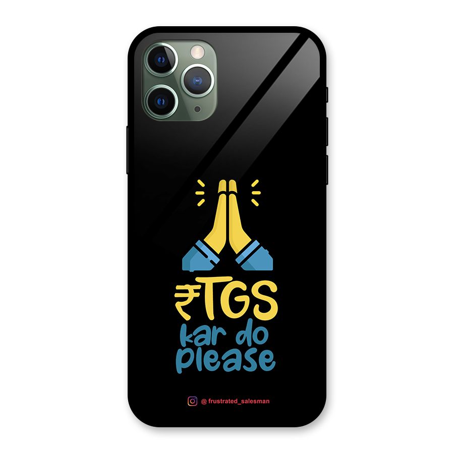 RTGS Kar Do Please Black Glass Back Case for iPhone 11 Pro