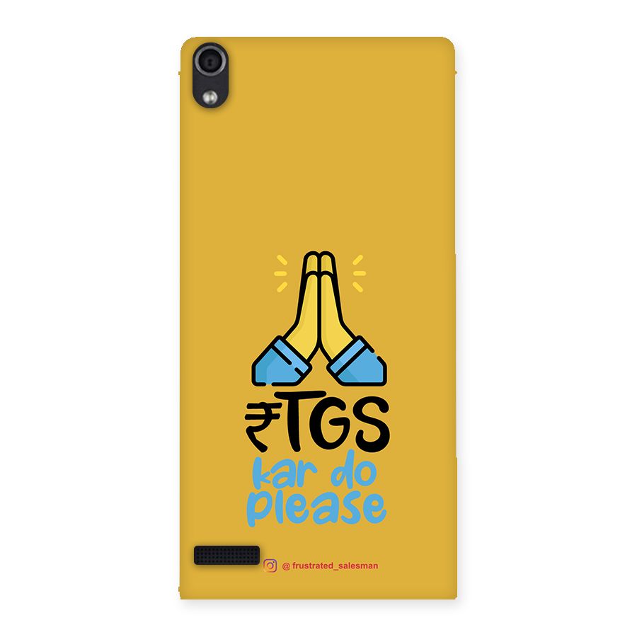 RTGS Kar Do Please Mustard Yellow Back Case for Ascend P6