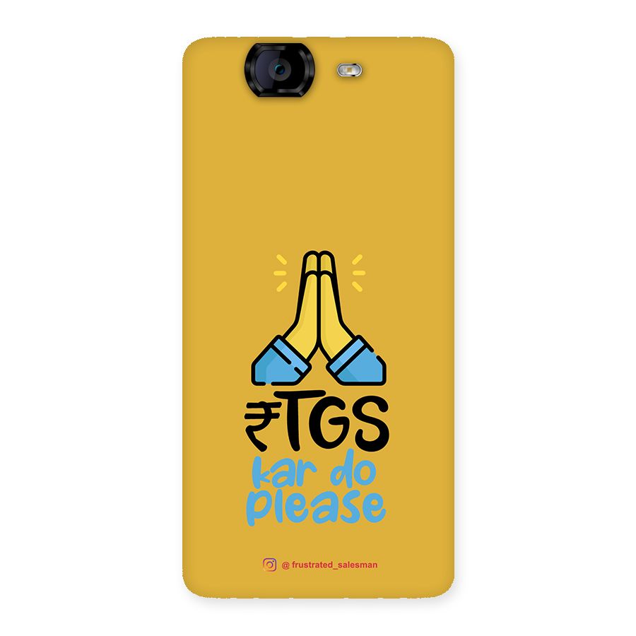 RTGS Kar Do Please Mustard Yellow Back Case for Canvas Knight A350