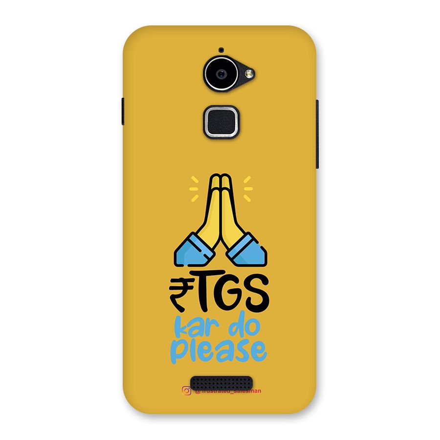 RTGS Kar Do Please Mustard Yellow Back Case for Coolpad Note 3 Lite