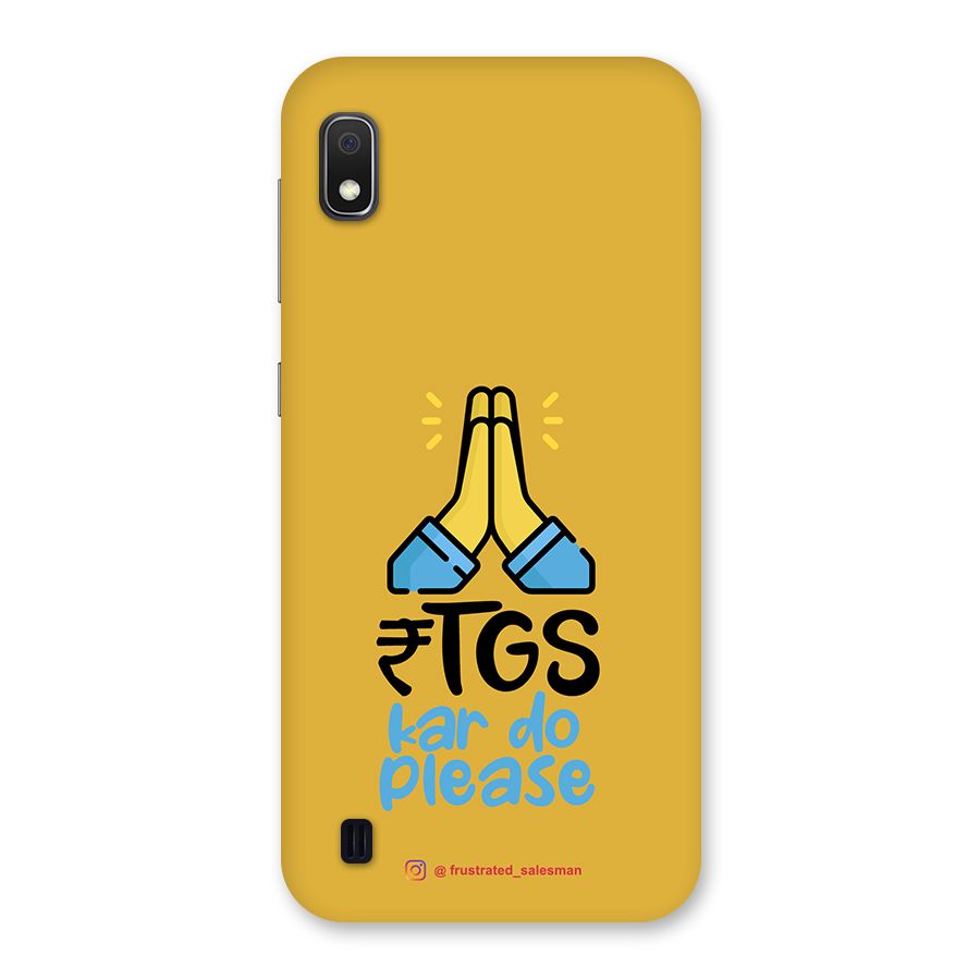 RTGS Kar Do Please Mustard Yellow Back Case for Galaxy A10