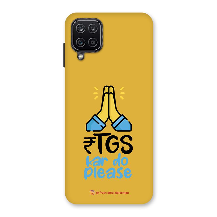 RTGS Kar Do Please Mustard Yellow Back Case for Galaxy A12