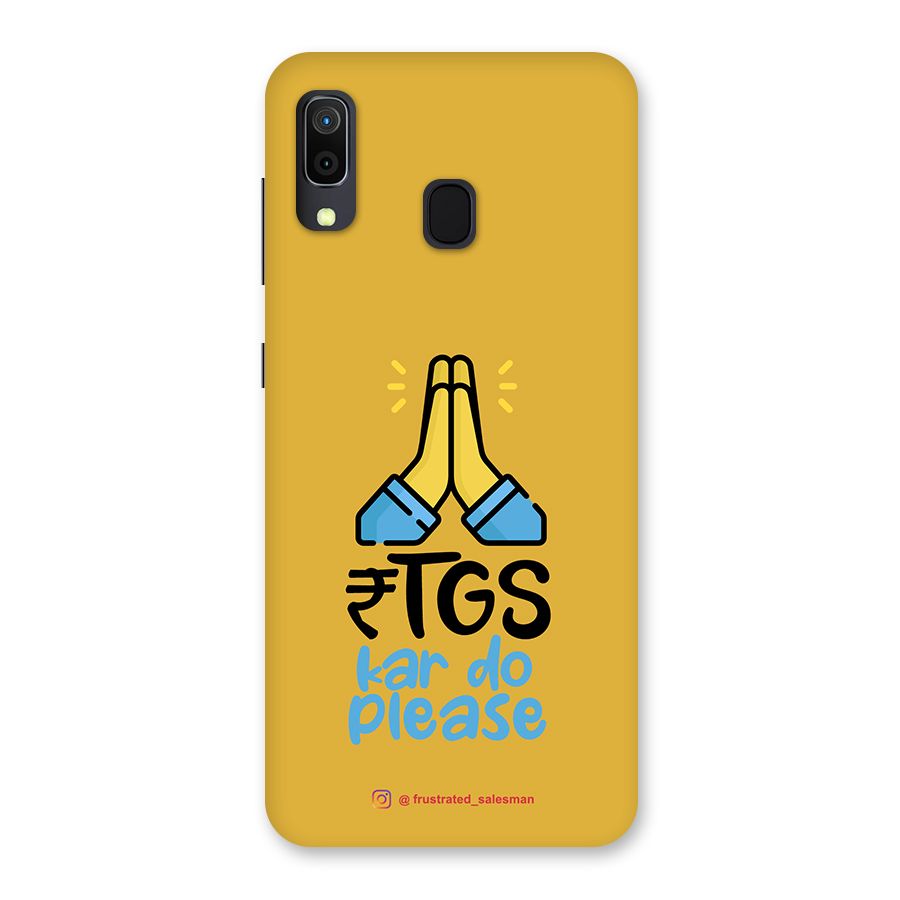 RTGS Kar Do Please Mustard Yellow Back Case for Galaxy A20