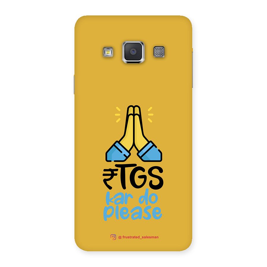 RTGS Kar Do Please Mustard Yellow Back Case for Galaxy A3