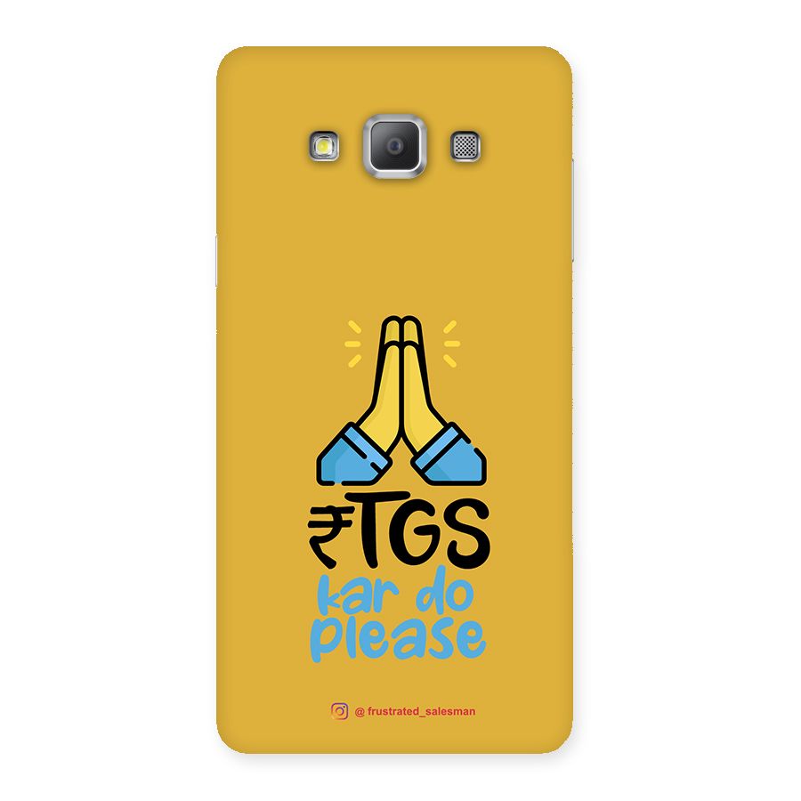 RTGS Kar Do Please Mustard Yellow Back Case for Galaxy A7