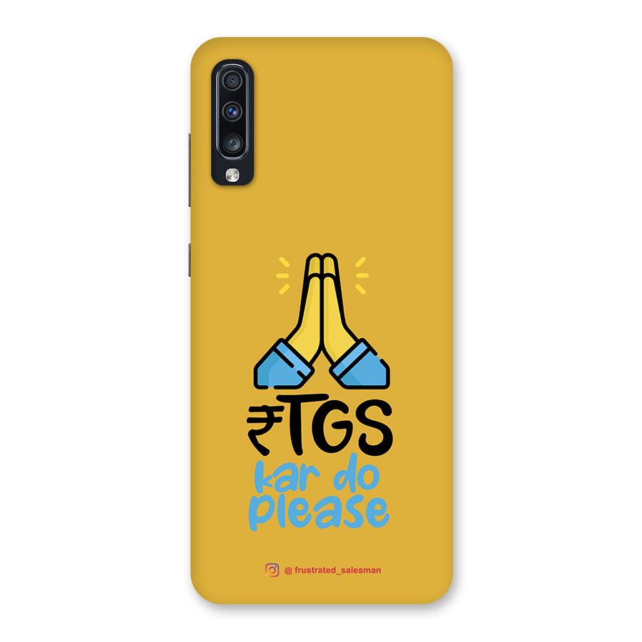 RTGS Kar Do Please Mustard Yellow Back Case for Galaxy A70