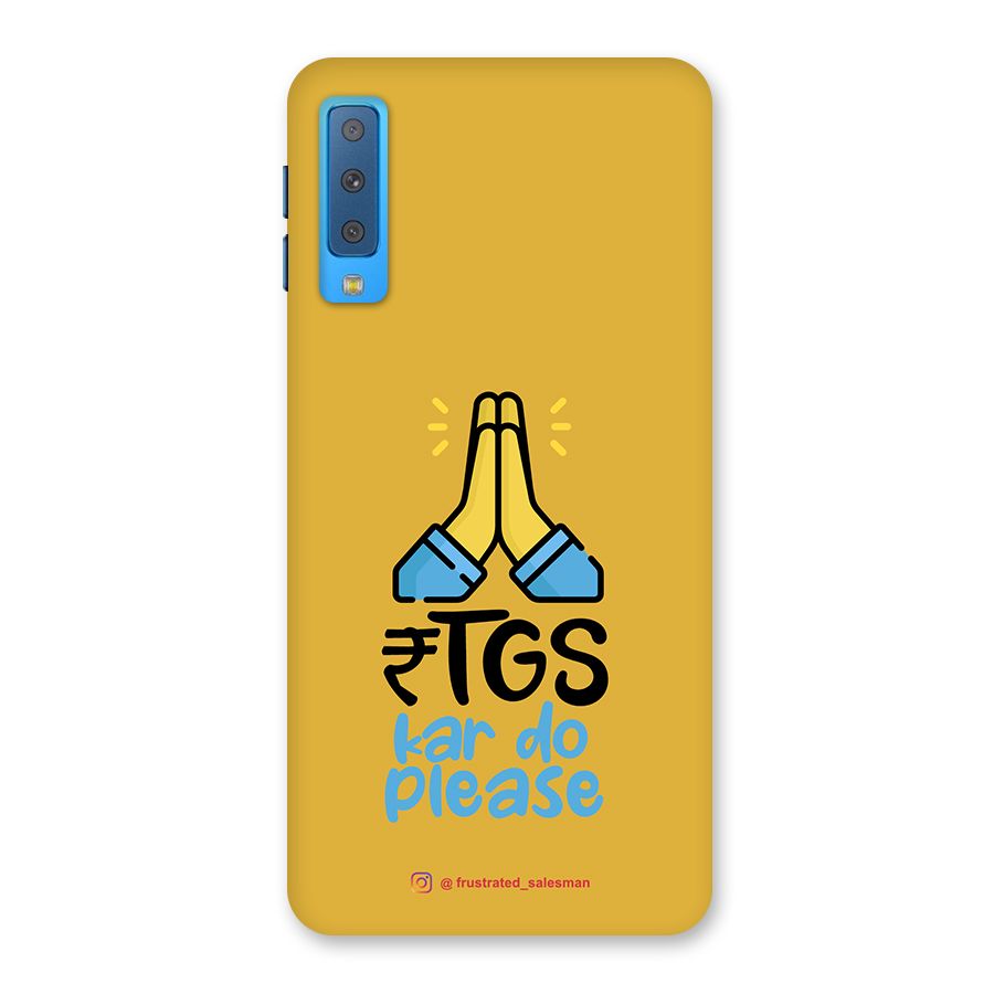 RTGS Kar Do Please Mustard Yellow Back Case for Galaxy A7 (2018)