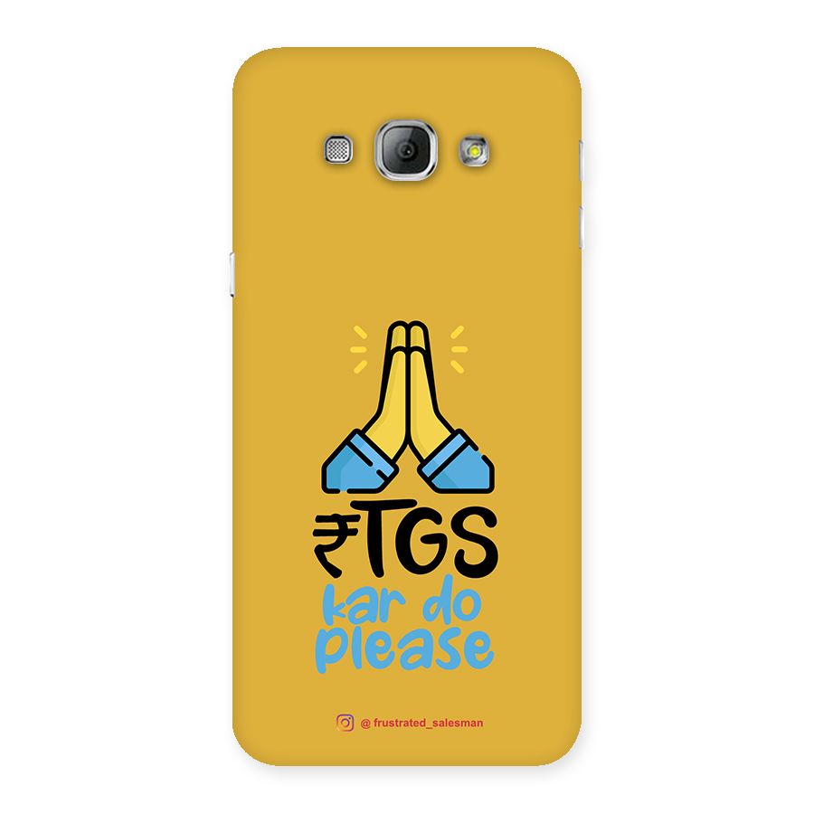 RTGS Kar Do Please Mustard Yellow Back Case for Galaxy A8