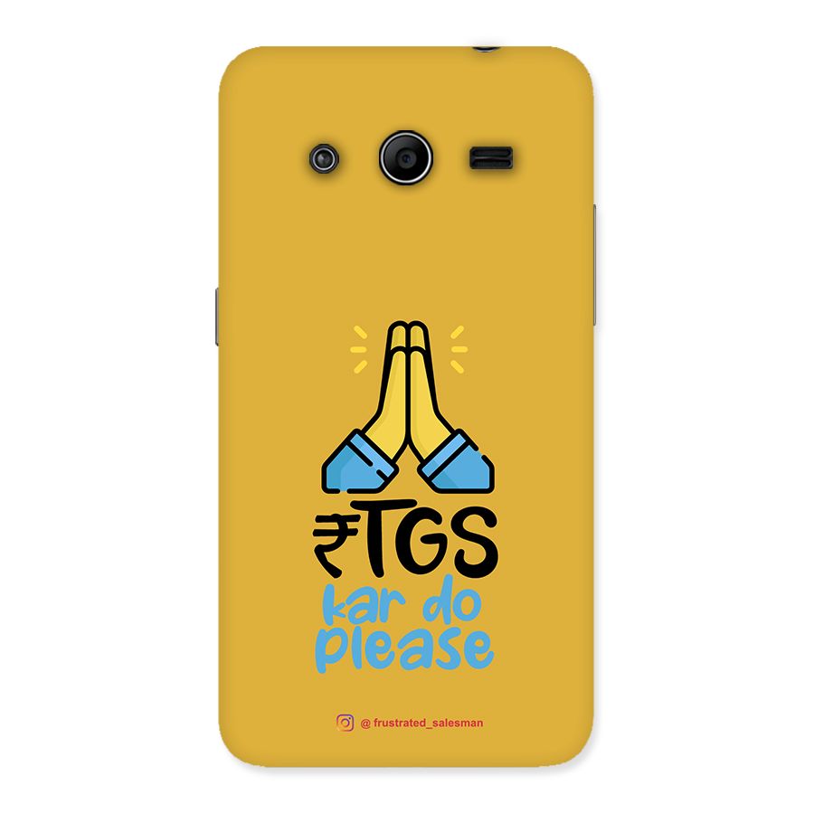 RTGS Kar Do Please Mustard Yellow Back Case for Galaxy Core 2