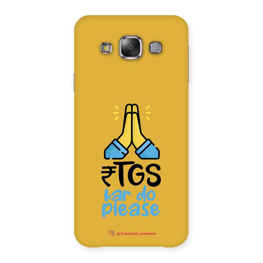 RTGS Kar Do Please Mustard Yellow Back Case for Galaxy E7
