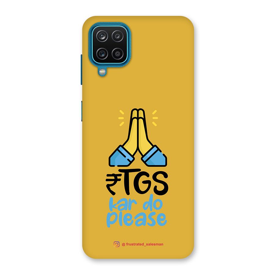RTGS Kar Do Please Mustard Yellow Back Case for Galaxy F12