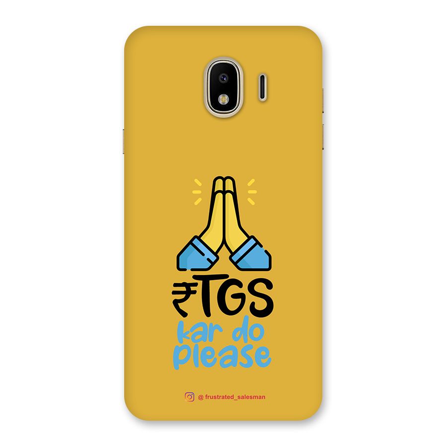 RTGS Kar Do Please Mustard Yellow Back Case for Galaxy J4
