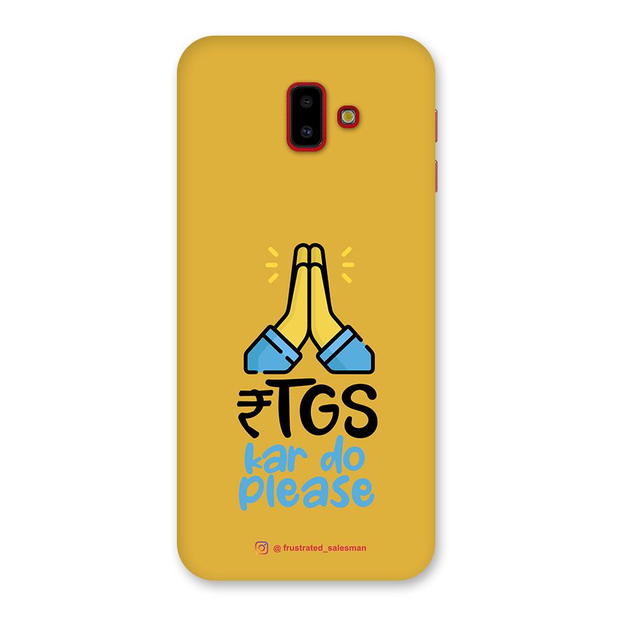 RTGS Kar Do Please Mustard Yellow Back Case for Galaxy J6 Plus