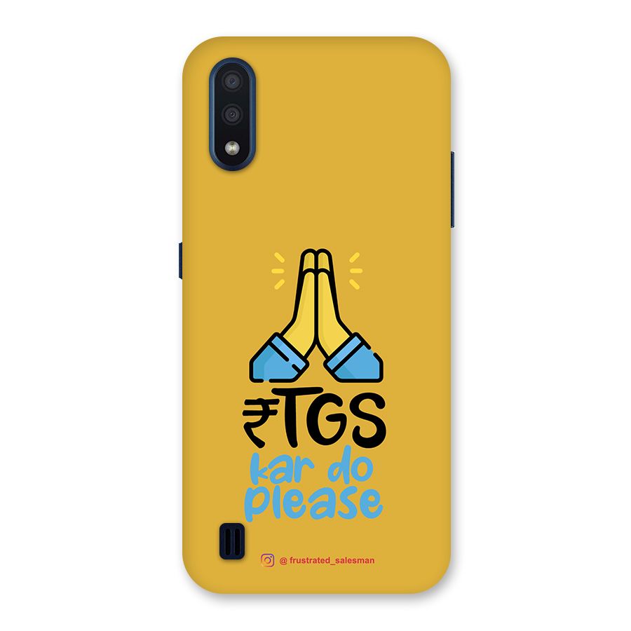 RTGS Kar Do Please Mustard Yellow Back Case for Galaxy M01