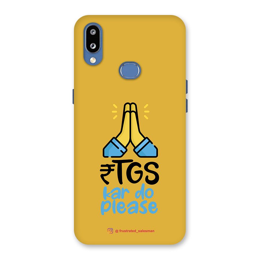RTGS Kar Do Please Mustard Yellow Back Case for Galaxy M01s
