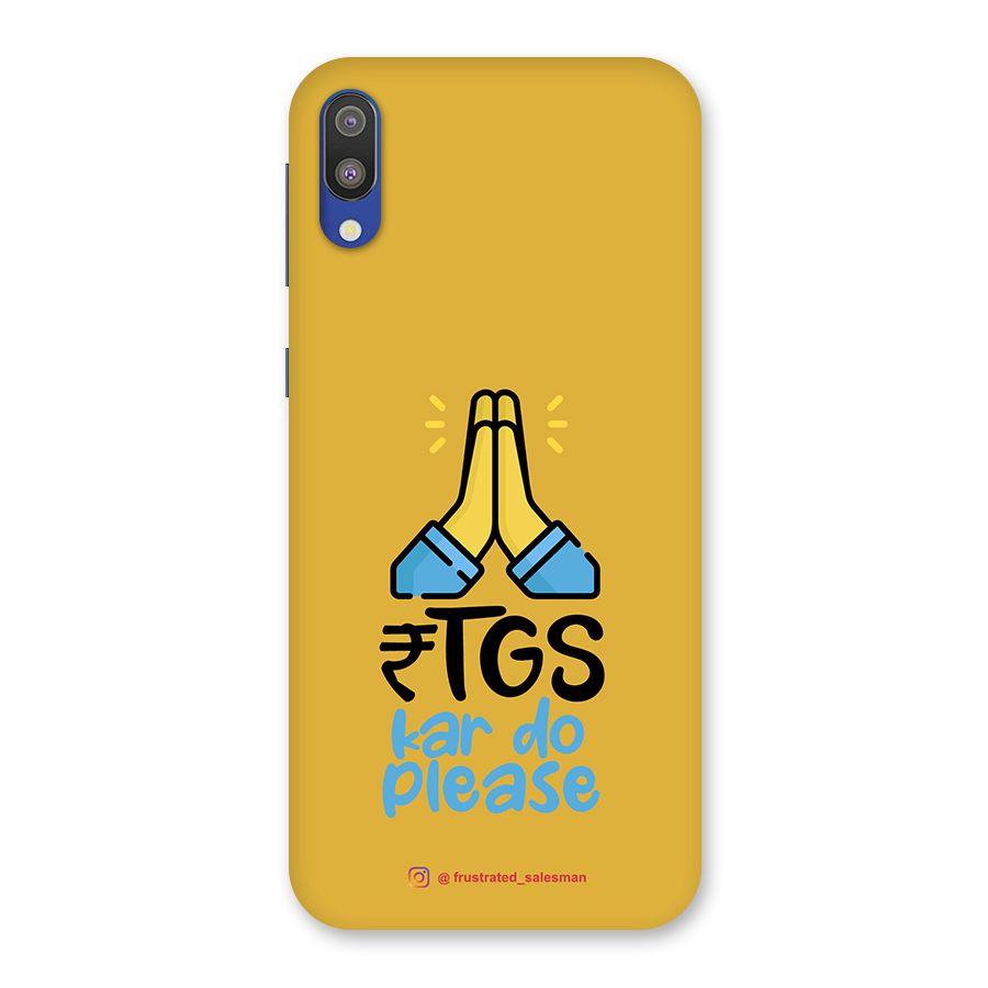 RTGS Kar Do Please Mustard Yellow Back Case for Galaxy M10