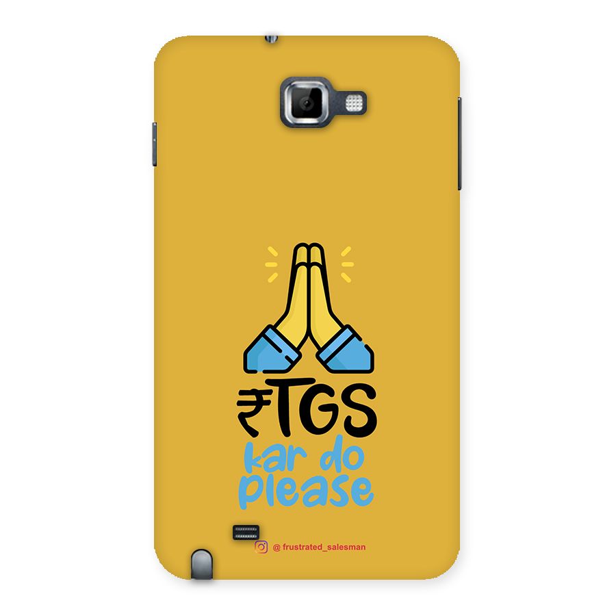 RTGS Kar Do Please Mustard Yellow Back Case for Galaxy Note