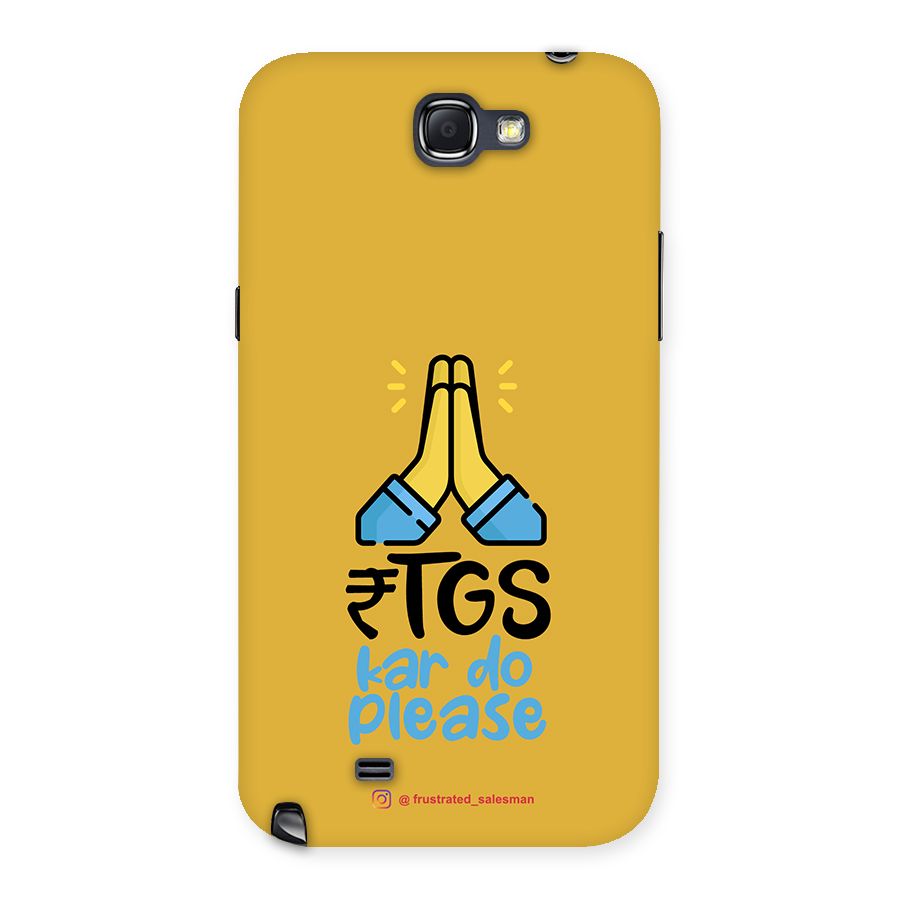 RTGS Kar Do Please Mustard Yellow Back Case for Galaxy Note 2