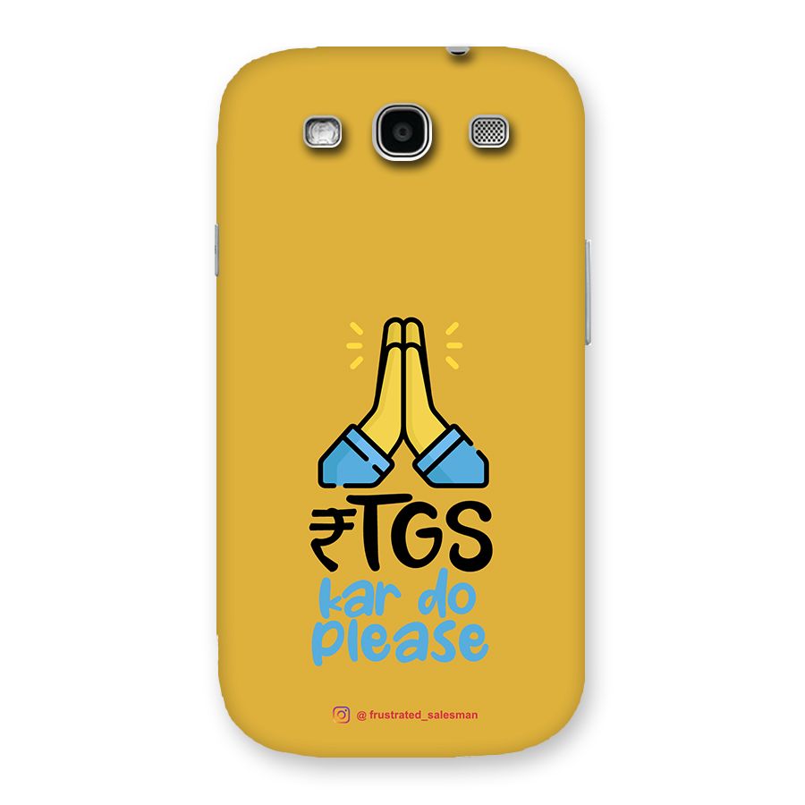 RTGS Kar Do Please Mustard Yellow Back Case for Galaxy S3