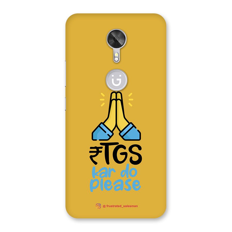 RTGS Kar Do Please Mustard Yellow Back Case for Gionee A1