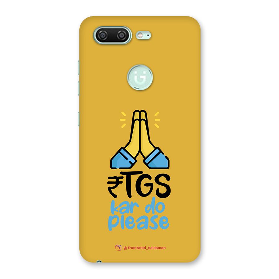 RTGS Kar Do Please Mustard Yellow Back Case for Gionee S10
