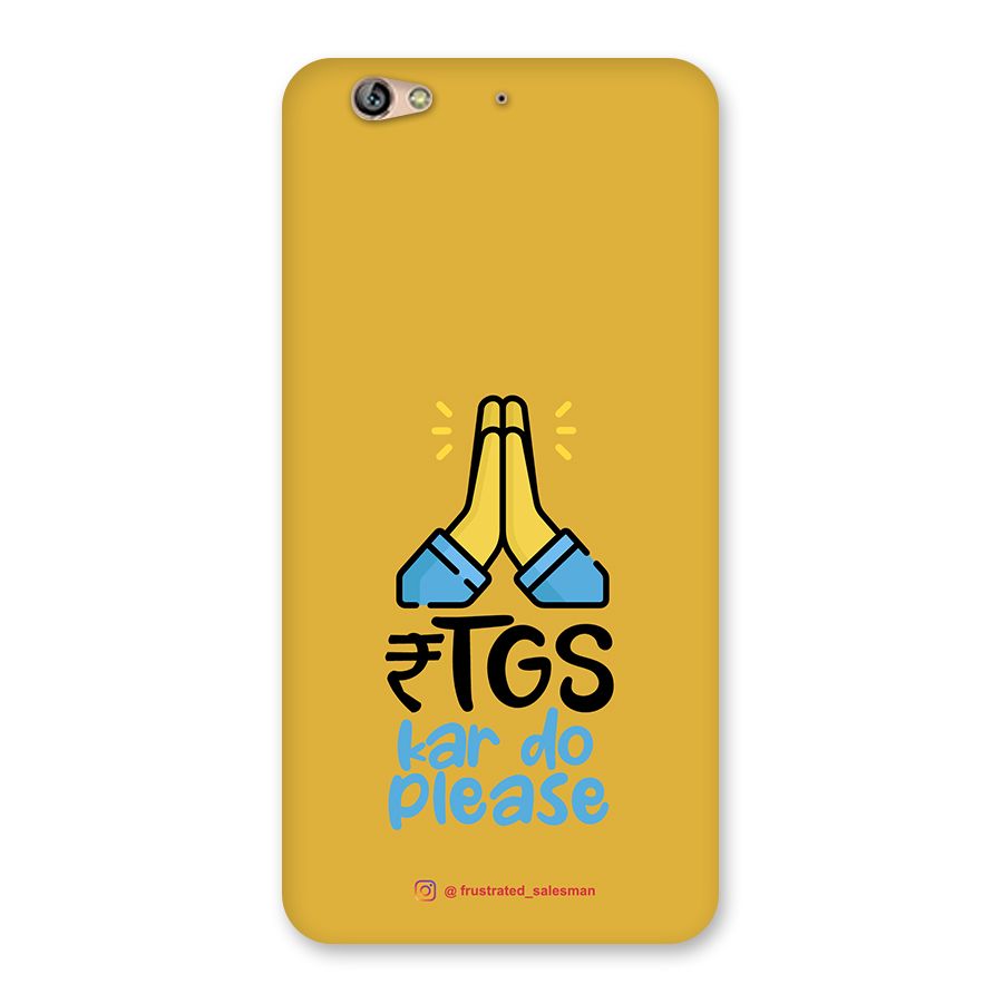 RTGS Kar Do Please Mustard Yellow Back Case for Gionee S6