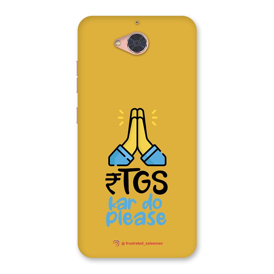 RTGS Kar Do Please Mustard Yellow Back Case for Gionee S6 Pro