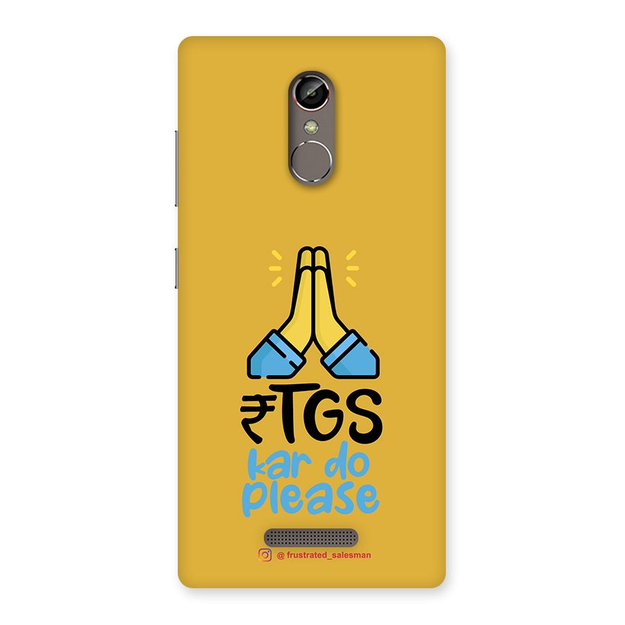 RTGS Kar Do Please Mustard Yellow Back Case for Gionee S6s