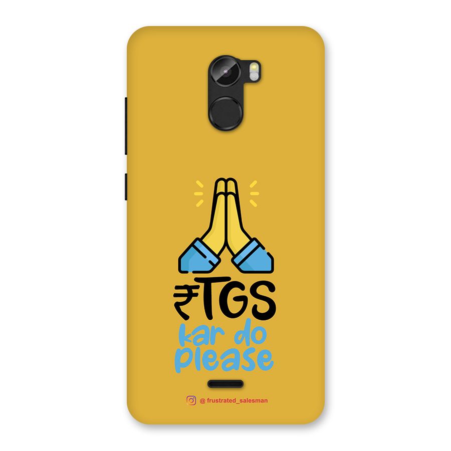 RTGS Kar Do Please Mustard Yellow Back Case for Gionee X1