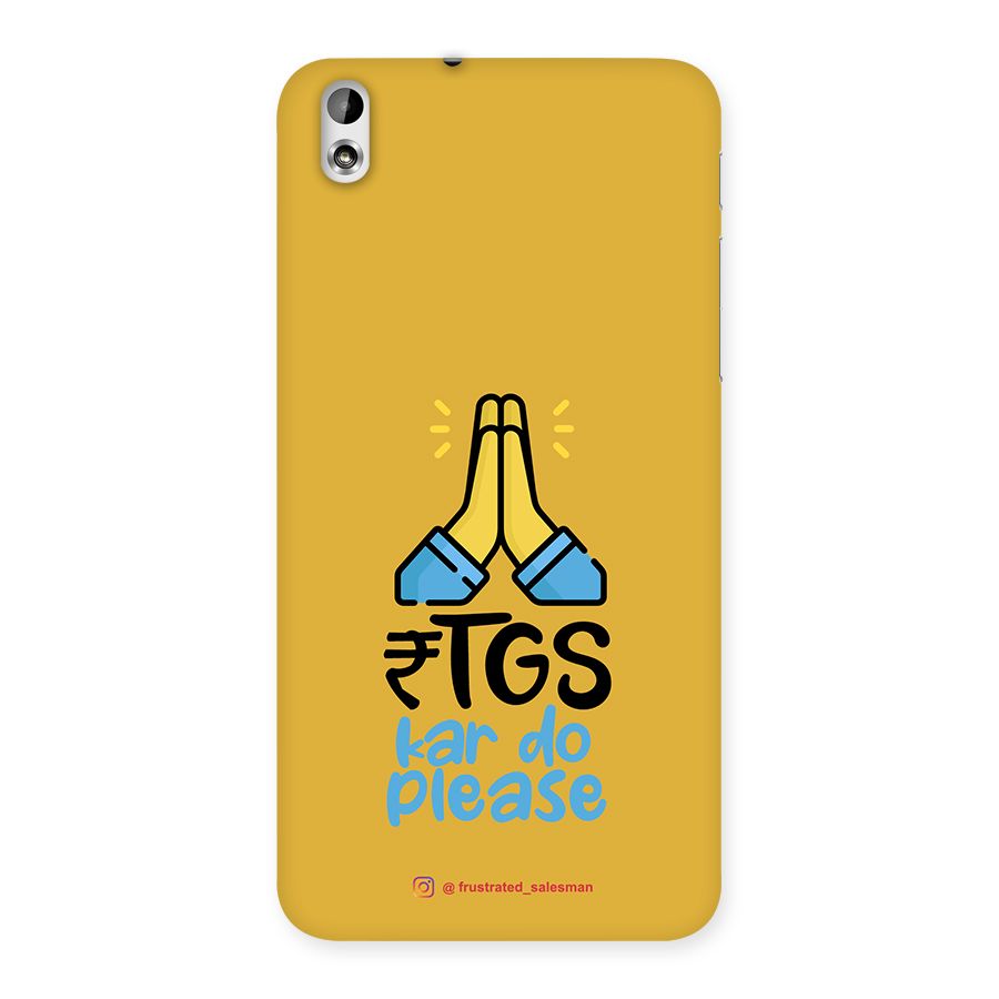 RTGS Kar Do Please Mustard Yellow Back Case for HTC Desire 816s
