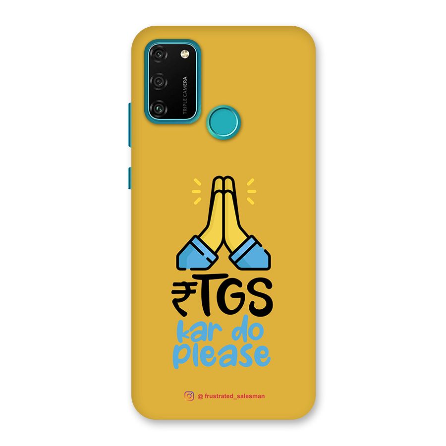 RTGS Kar Do Please Mustard Yellow Back Case for Honor 9A