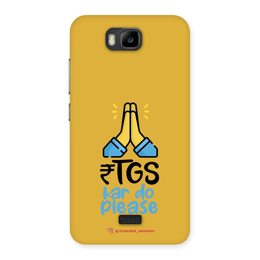 RTGS Kar Do Please Mustard Yellow Back Case for Honor Bee