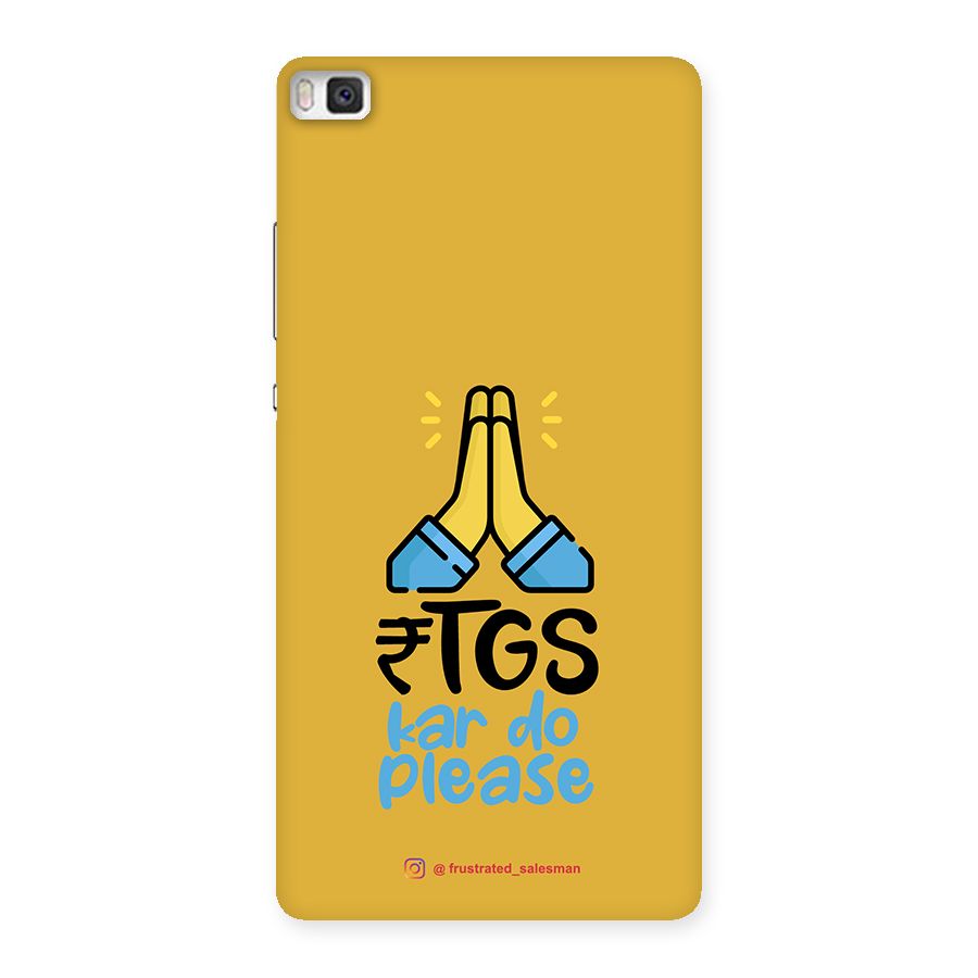 RTGS Kar Do Please Mustard Yellow Back Case for Huawei P8