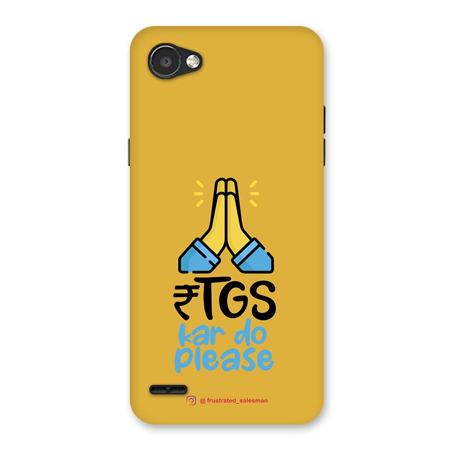 RTGS Kar Do Please Mustard Yellow Back Case for LG Q6