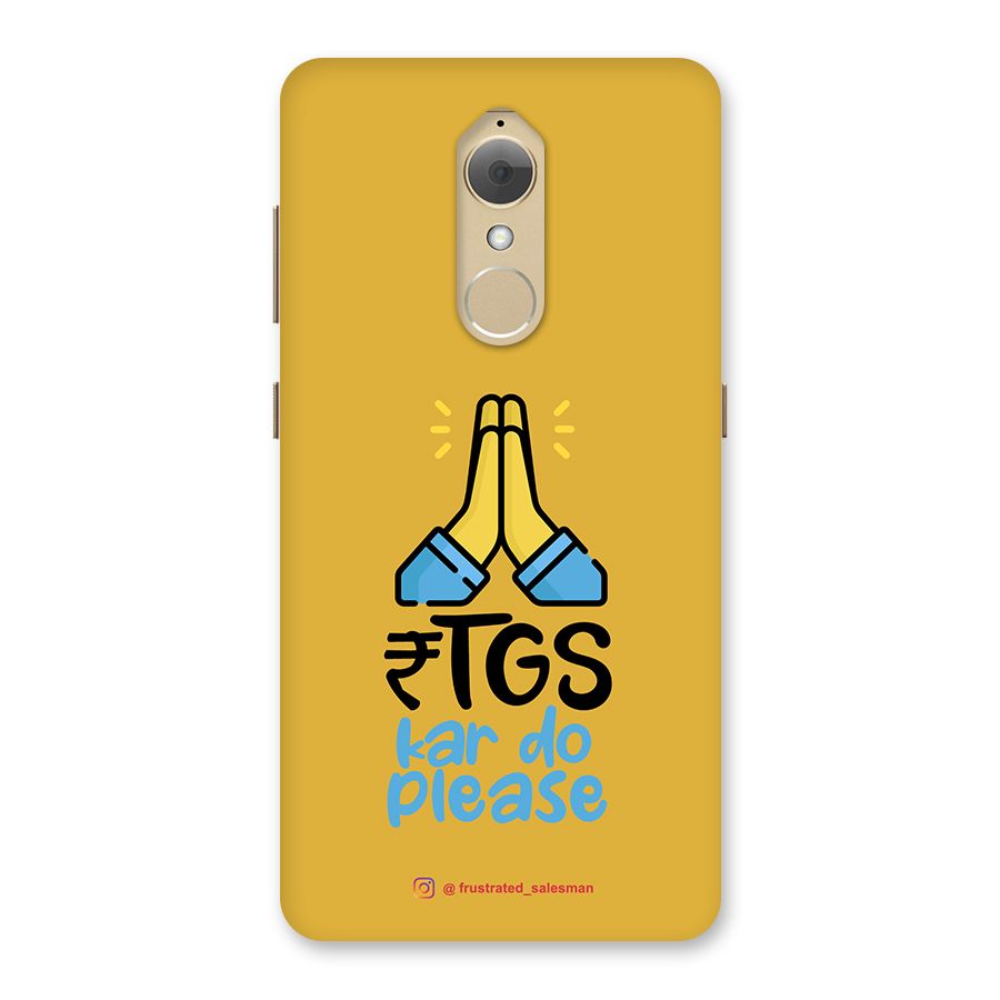 RTGS Kar Do Please Mustard Yellow Back Case for Lenovo K8