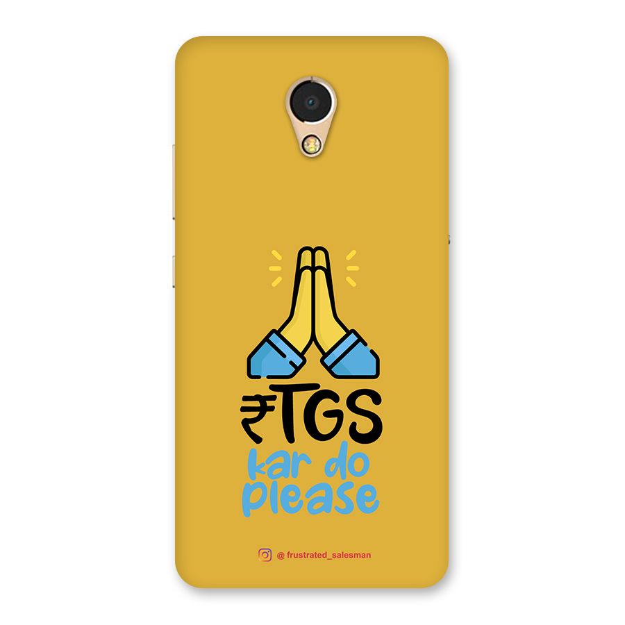 RTGS Kar Do Please Mustard Yellow Back Case for Lenovo P2
