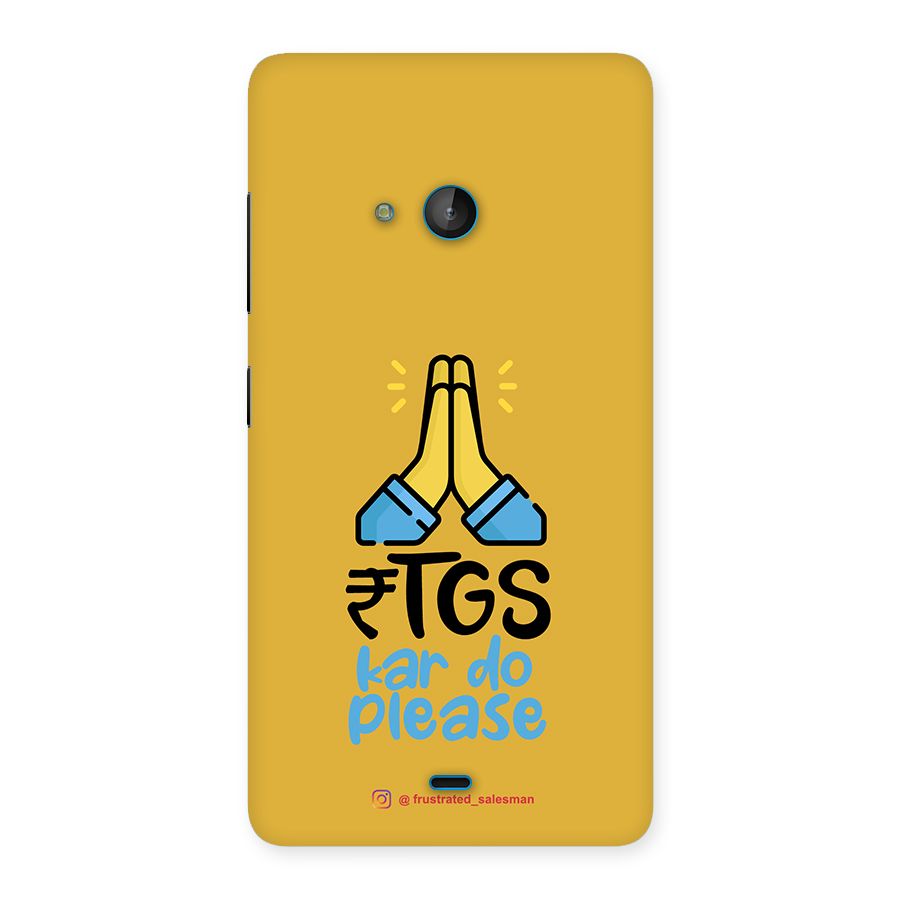 RTGS Kar Do Please Mustard Yellow Back Case for Lumia 540