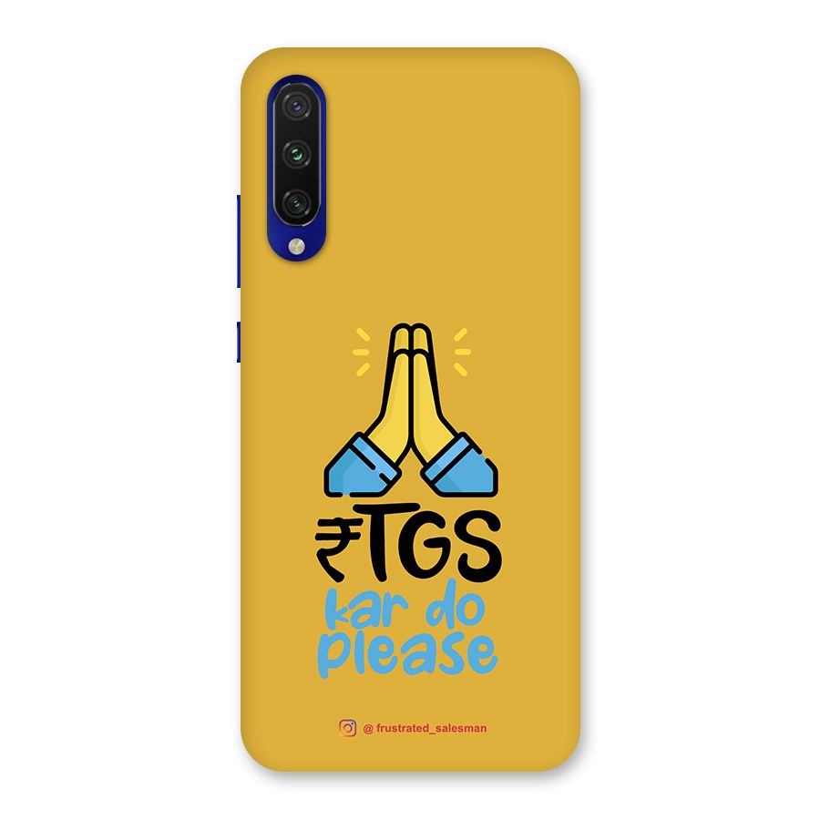 RTGS Kar Do Please Mustard Yellow Back Case for Mi A3