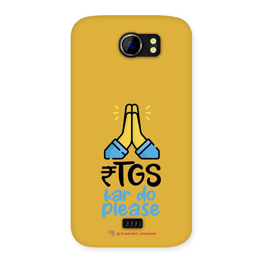 RTGS Kar Do Please Mustard Yellow Back Case for Micromax Canvas 2 A110