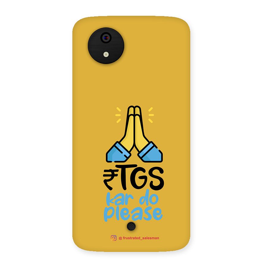 RTGS Kar Do Please Mustard Yellow Back Case for Micromax Canvas A1