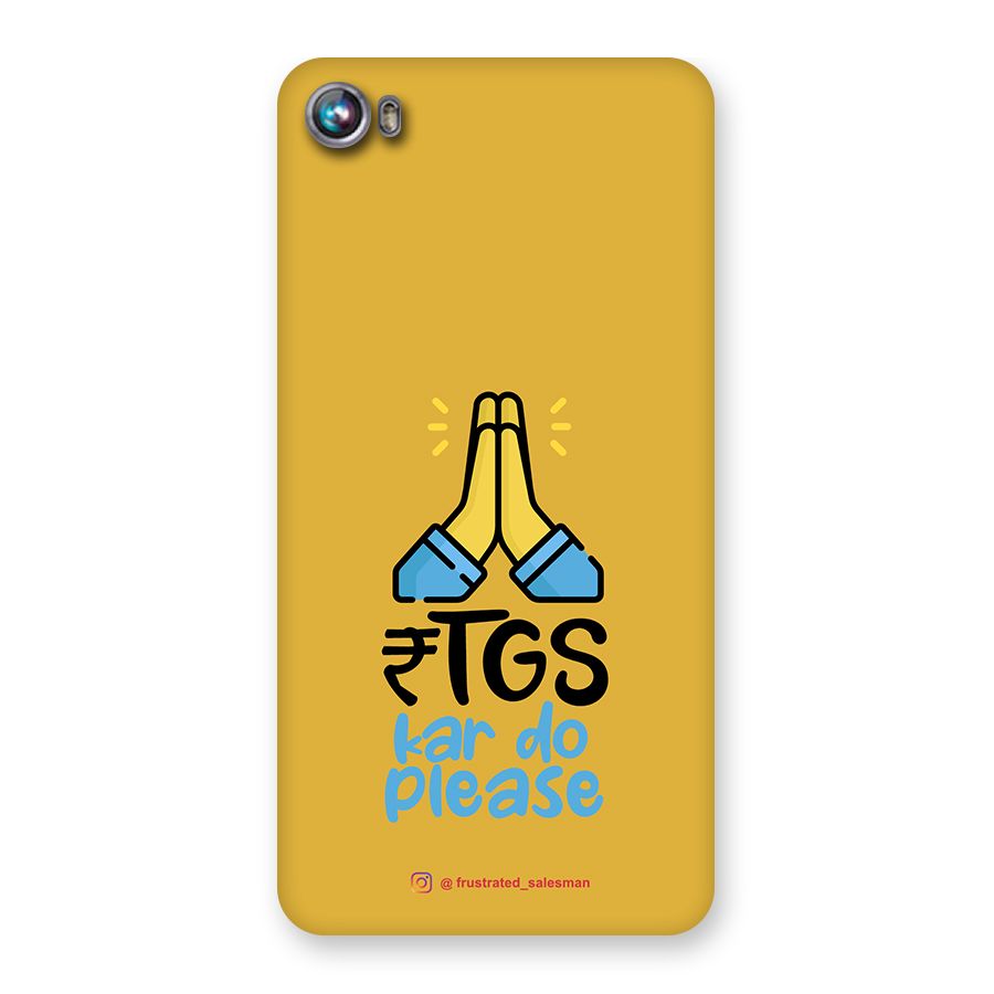 RTGS Kar Do Please Mustard Yellow Back Case for Micromax Canvas Fire 4 A107