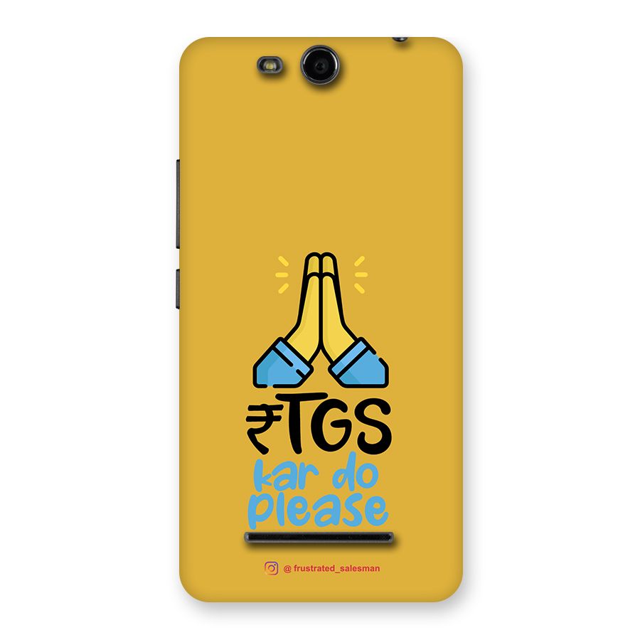 RTGS Kar Do Please Mustard Yellow Back Case for Micromax Canvas Juice 3 Q392