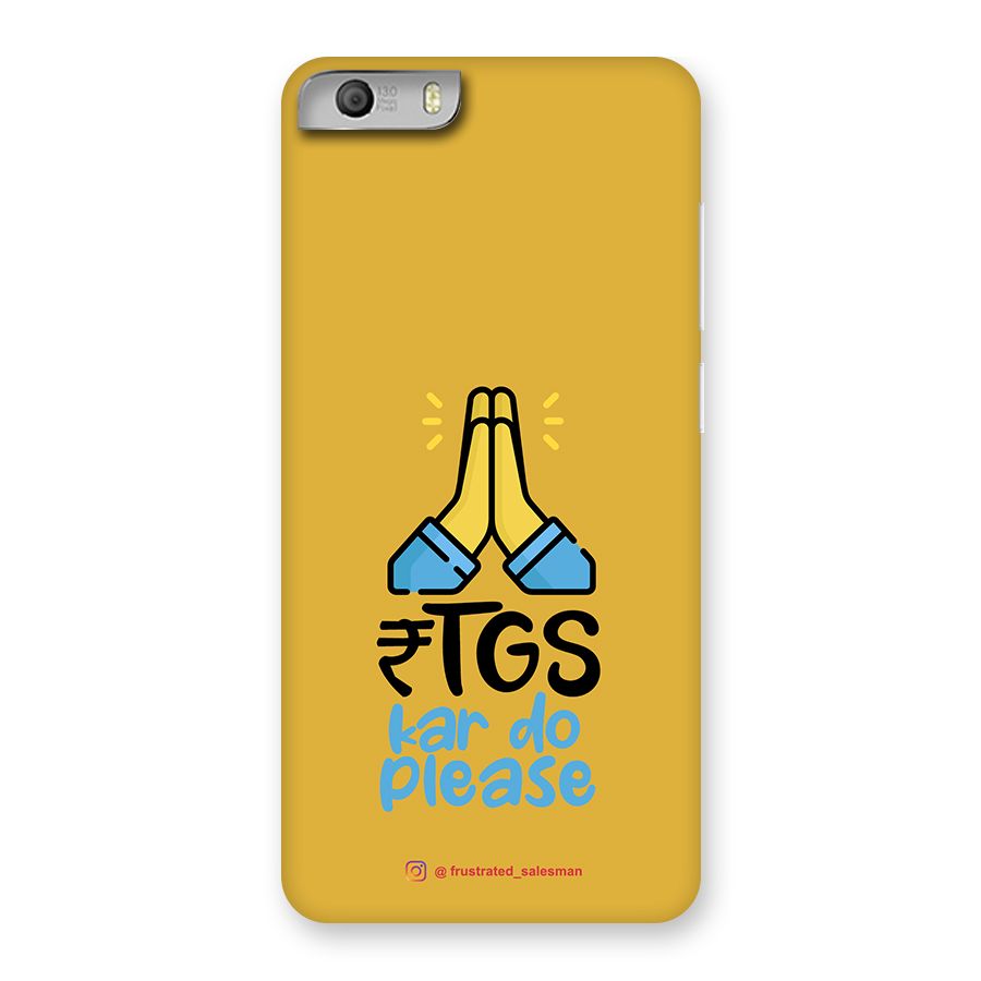 RTGS Kar Do Please Mustard Yellow Back Case for Micromax Canvas Knight 2