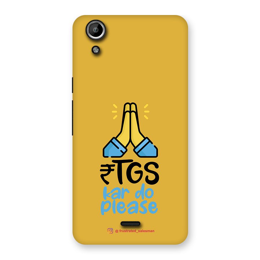 RTGS Kar Do Please Mustard Yellow Back Case for Micromax Canvas Selfie Lens Q345