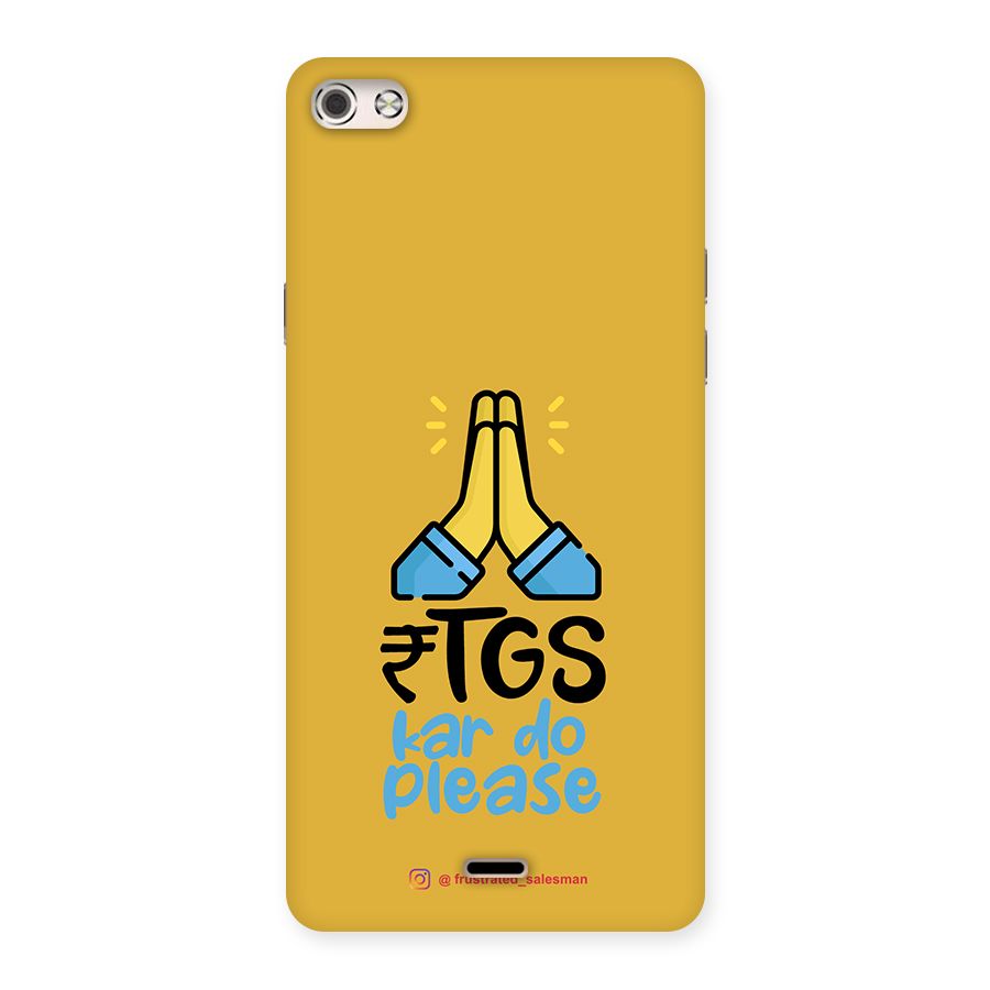 RTGS Kar Do Please Mustard Yellow Back Case for Micromax Canvas Silver 5