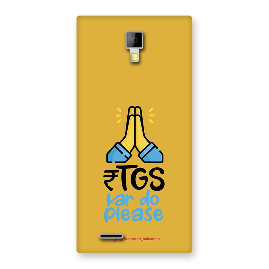 RTGS Kar Do Please Mustard Yellow Back Case for Micromax Canvas Xpress A99