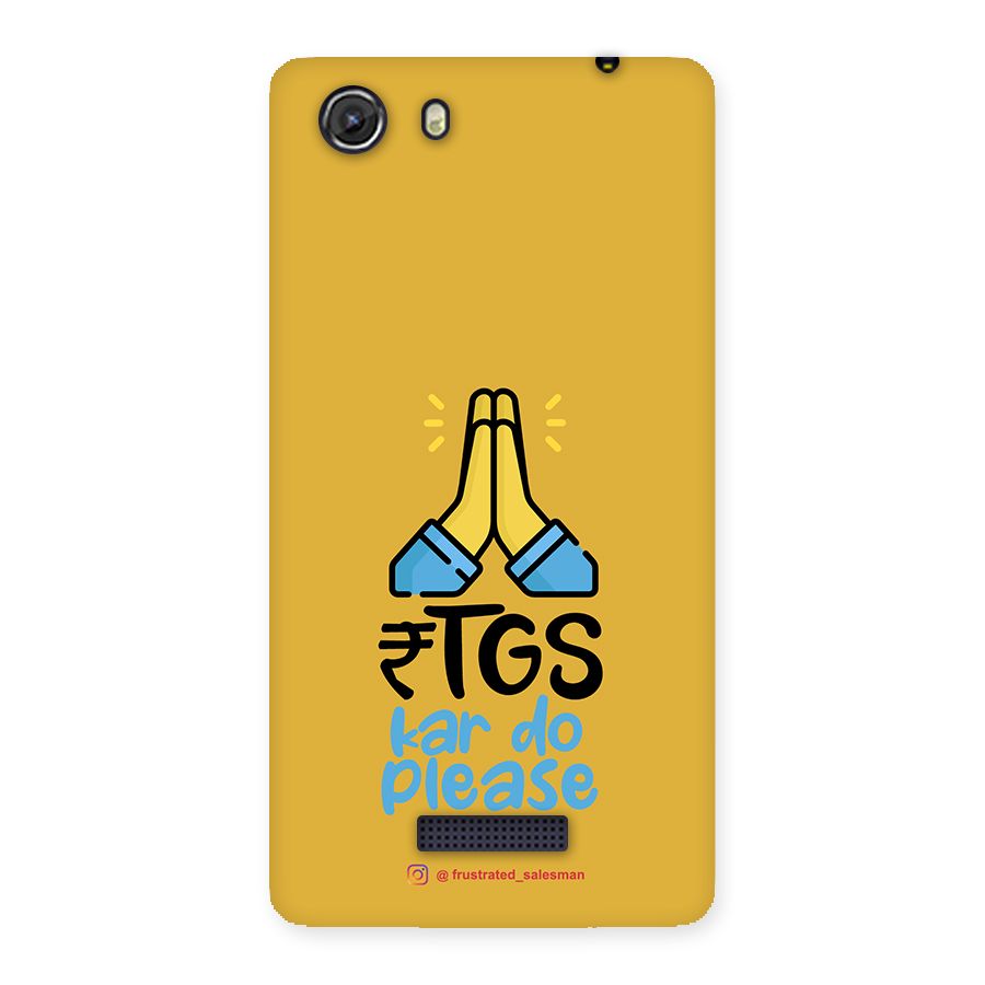 RTGS Kar Do Please Mustard Yellow Back Case for Micromax Unite 3