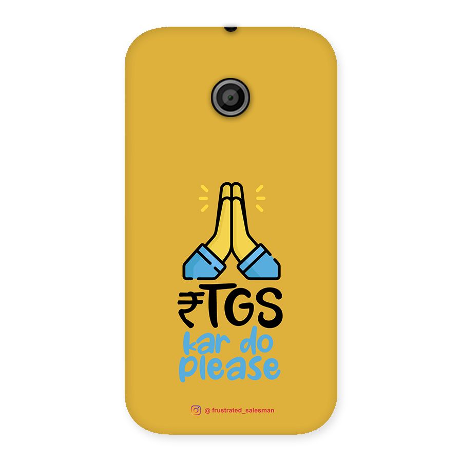 RTGS Kar Do Please Mustard Yellow Back Case for Moto E