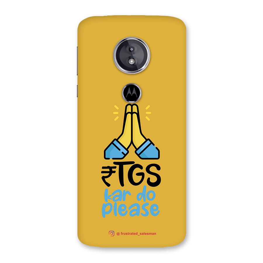 RTGS Kar Do Please Mustard Yellow Back Case for Moto E5